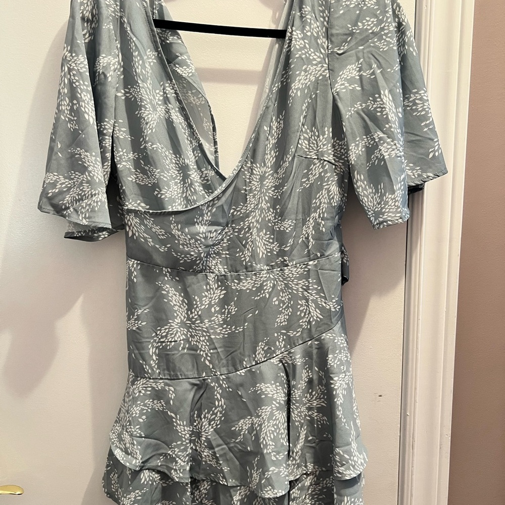 Floral Print Wrap Romper